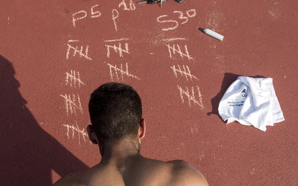 Members of Team Seymour honor Navy SEAL in completing workout