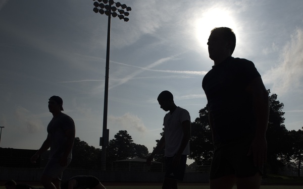 Members of Team Seymour honor Navy SEAL in completing workout