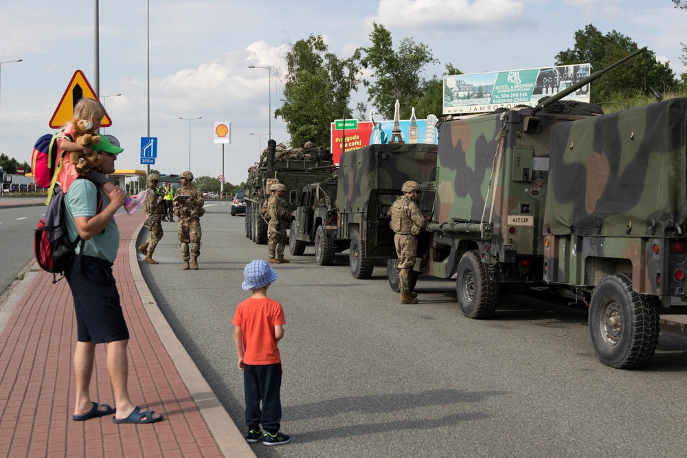 2CR crosses the Czechia-Polish boarder - Saber Strike 18