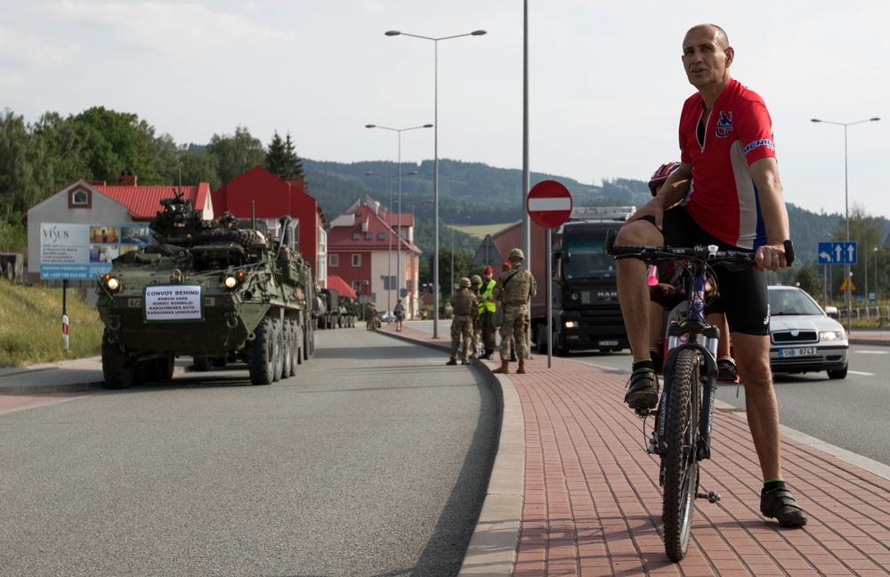 2CR crosses the Czechia-Polish boarder - Saber Strike 18