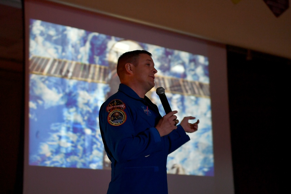 NASA astronaut shares his story with local youth.