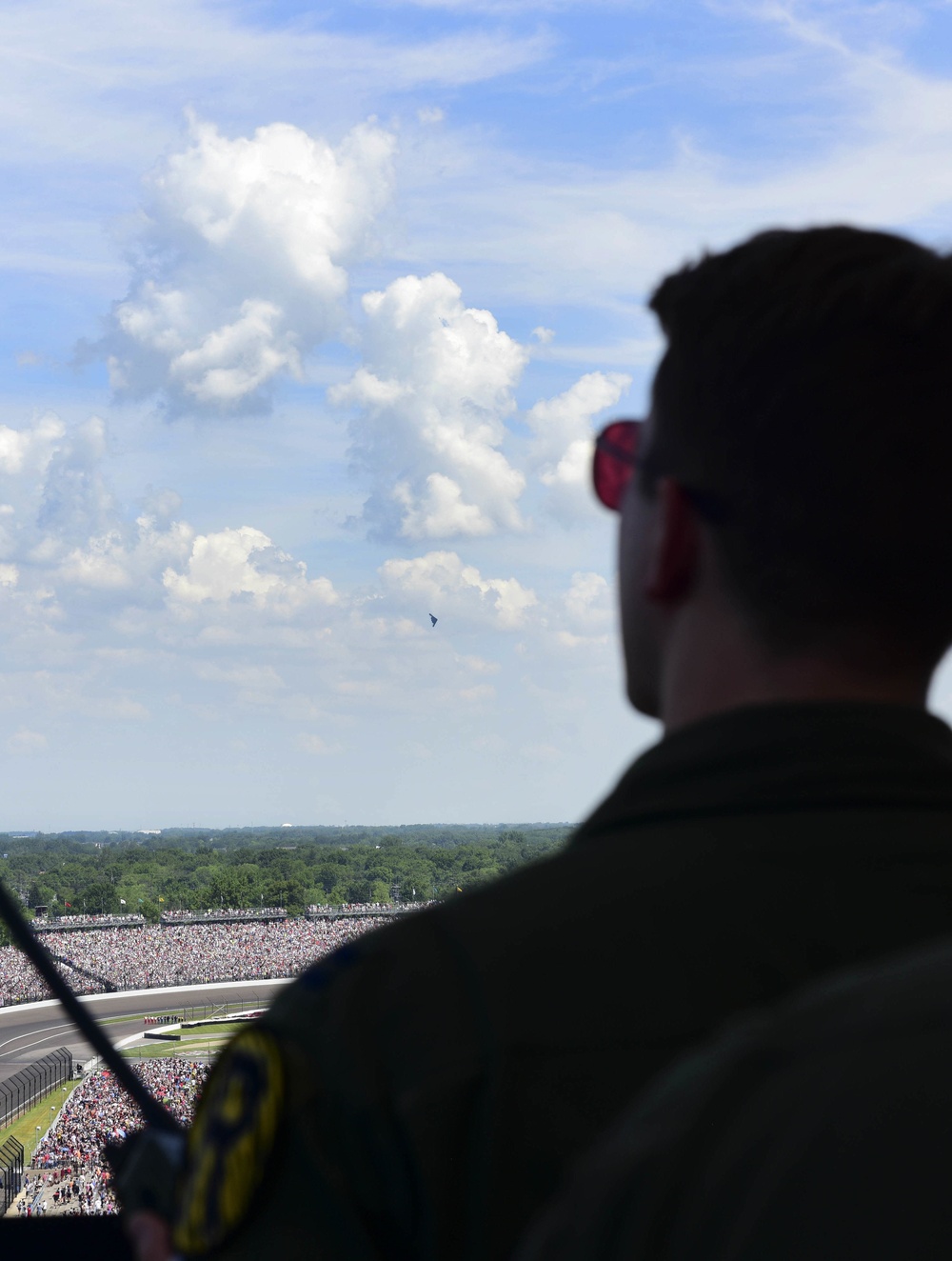 B-2 wows crowds at Indy 500