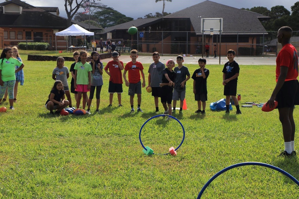 84th Engineer Battalion ‘Gets Fit’ with Mililani Uka Elementary School