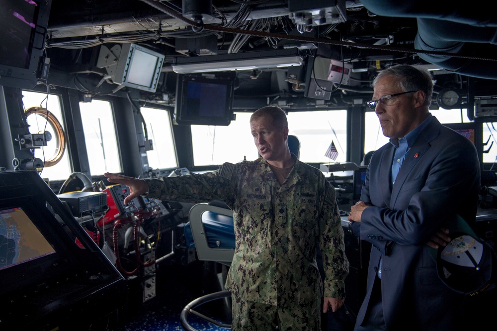 Governor Jay Inslee tours USS Ralph Johnson