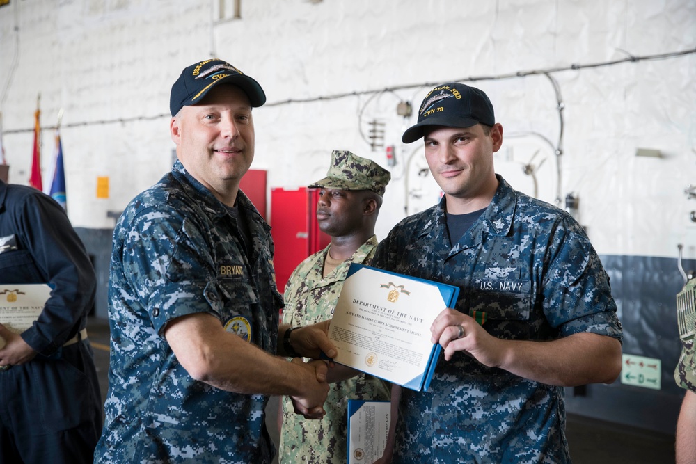 USS Gerald R. Ford AIMD Awards and Quarters