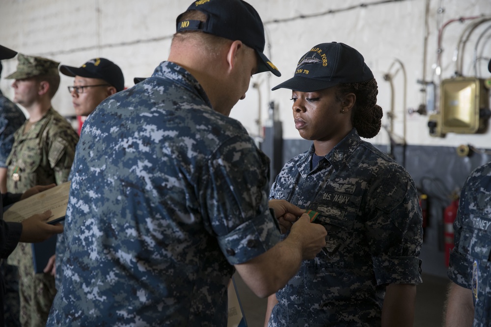 USS Gerald R. Ford AIMD Awards and Quarters