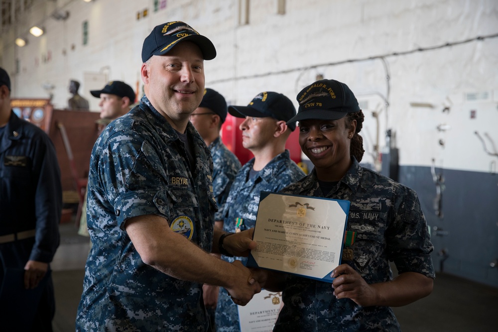 USS Gerald R. Ford AIMD Awards and Quarters