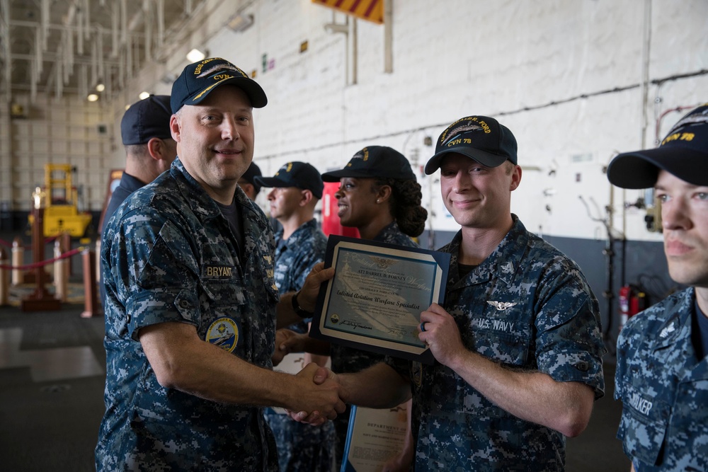 USS Gerald R. Ford AIMD Awards and Quarters