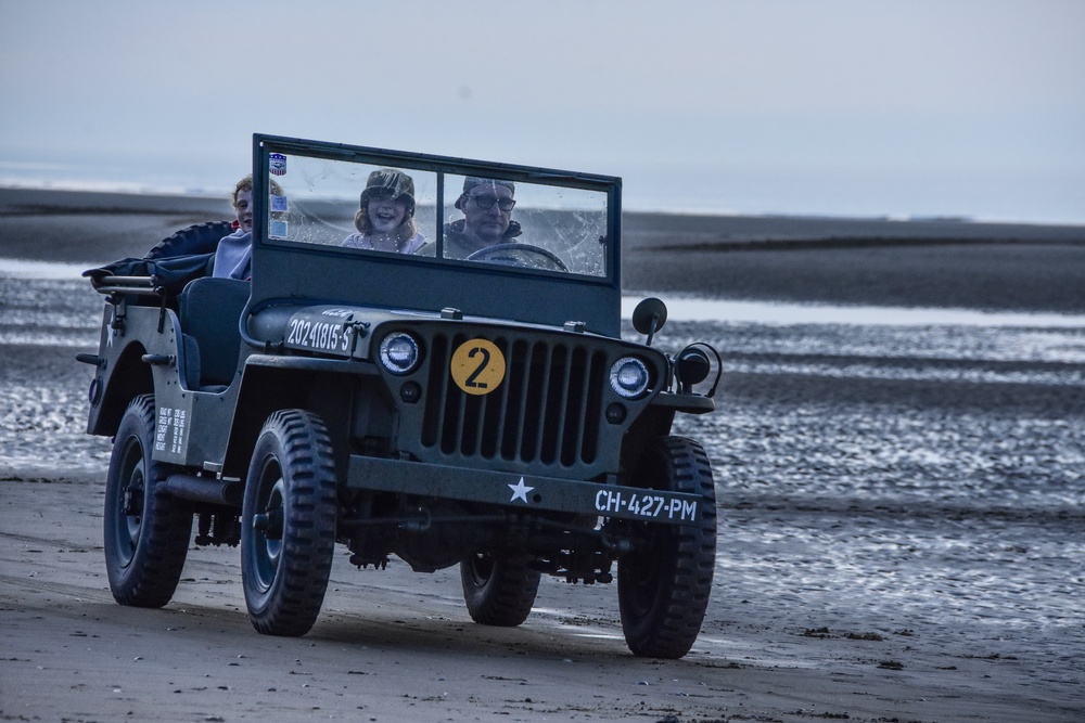 Army Jeep on Omaha Beach
