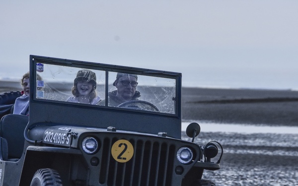 Army Jeep on Omaha Beach