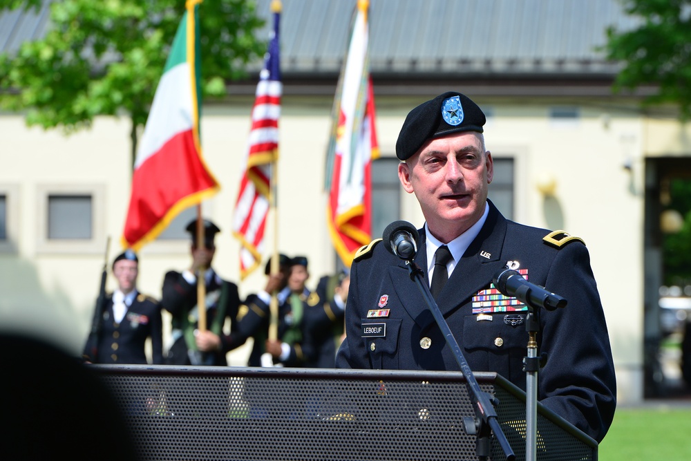 Retirement Ceremony in honor of Command Sergeant Major Antonio Quaglia, Vicenza, Italy.