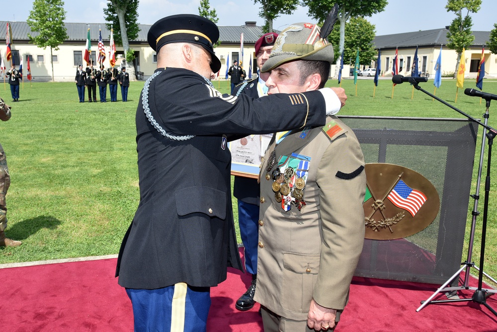 Retirement Ceremony in honor of Command Sergeant Major Antonio Quaglia, Vicenza, Italy.