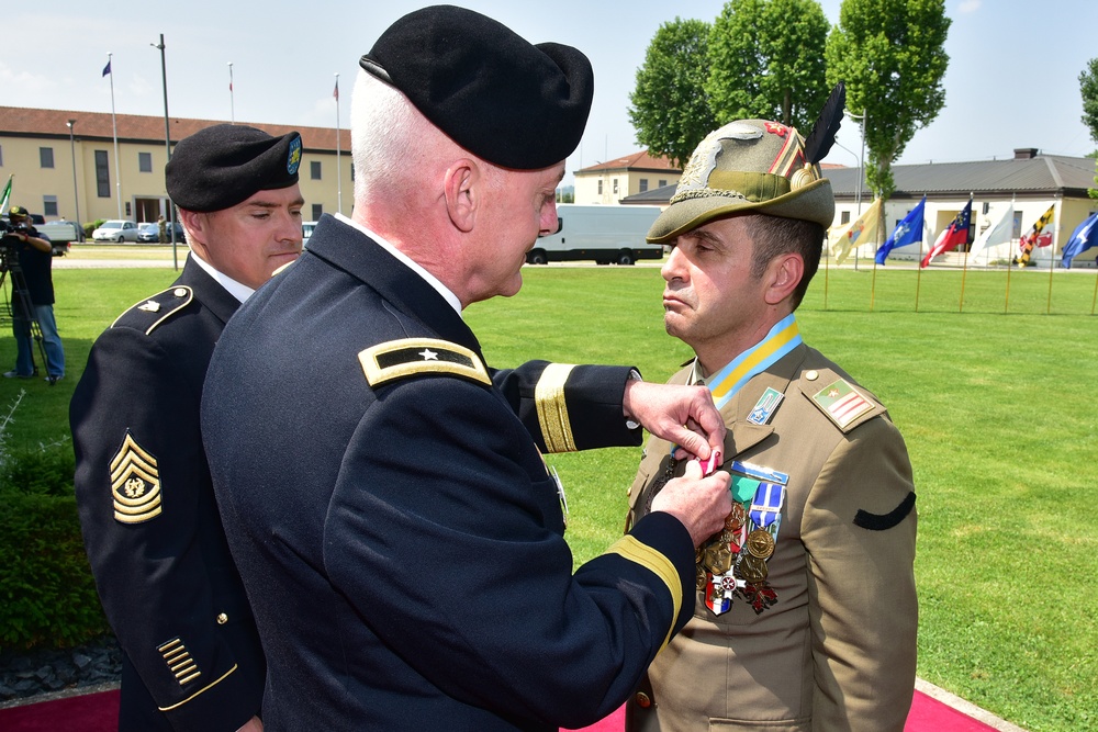 Retirement Ceremony in honor of Command Sergeant Major Antonio Quaglia, Vicenza, Italy.