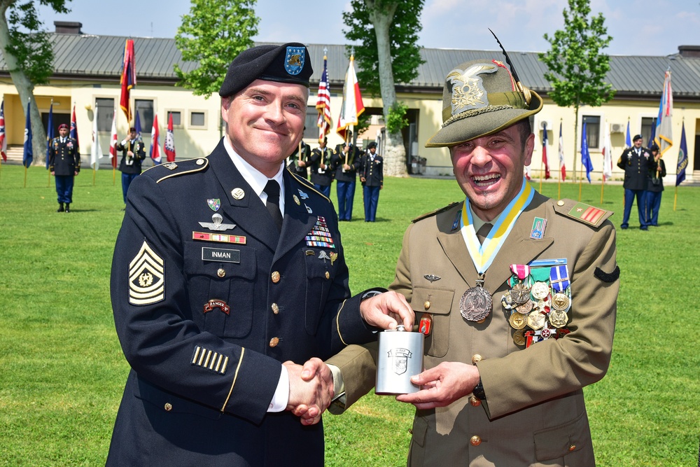 Retirement Ceremony in honor of Command Sergeant Major Antonio Quaglia, Vicenza, Italy.