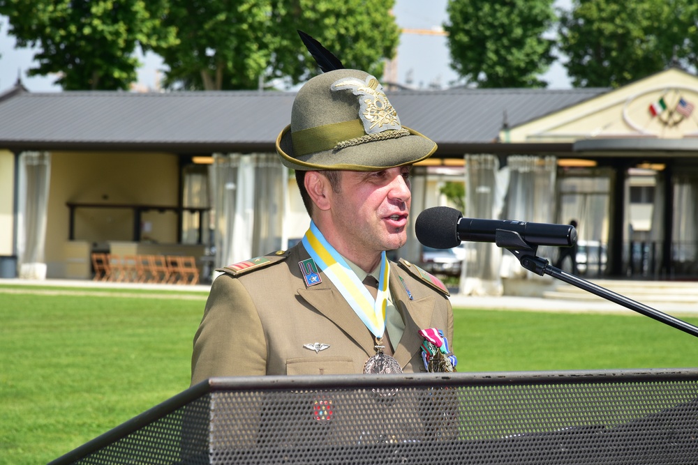 Retirement Ceremony in honor of Command Sergeant Major Antonio Quaglia, Vicenza, Italy.