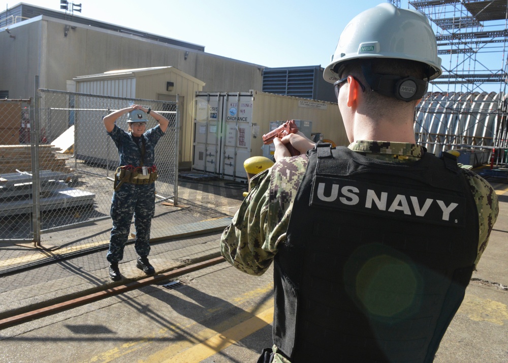 Sailors Conduct Security Drills
