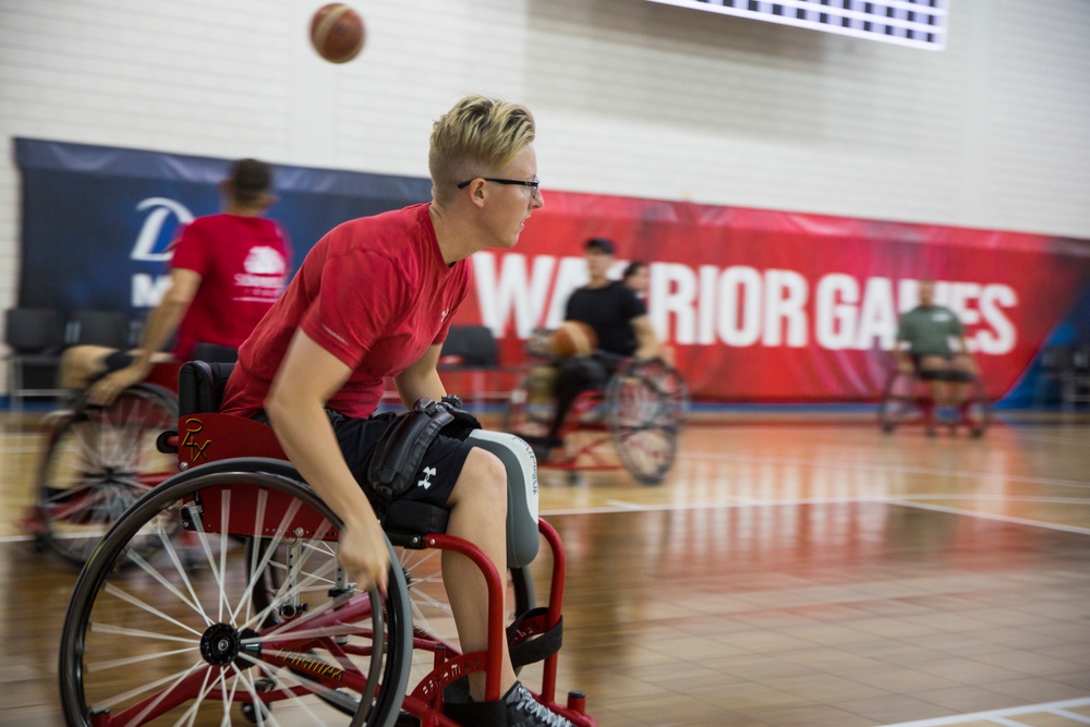 2018 Warrior Games Wheelchair Basketball Practice