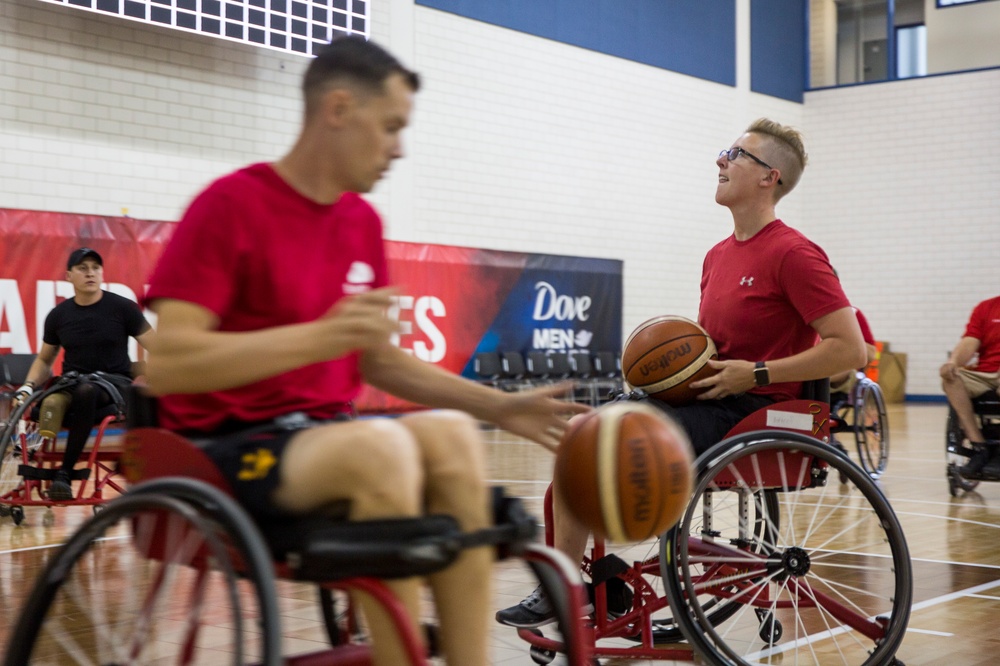 2018 Warrior Games Wheelchair Basketball Practice