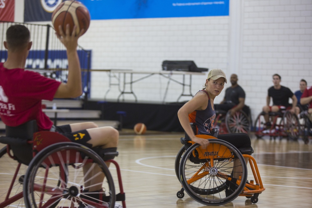 2018 Warrior Games Wheelchair Basketball Practice