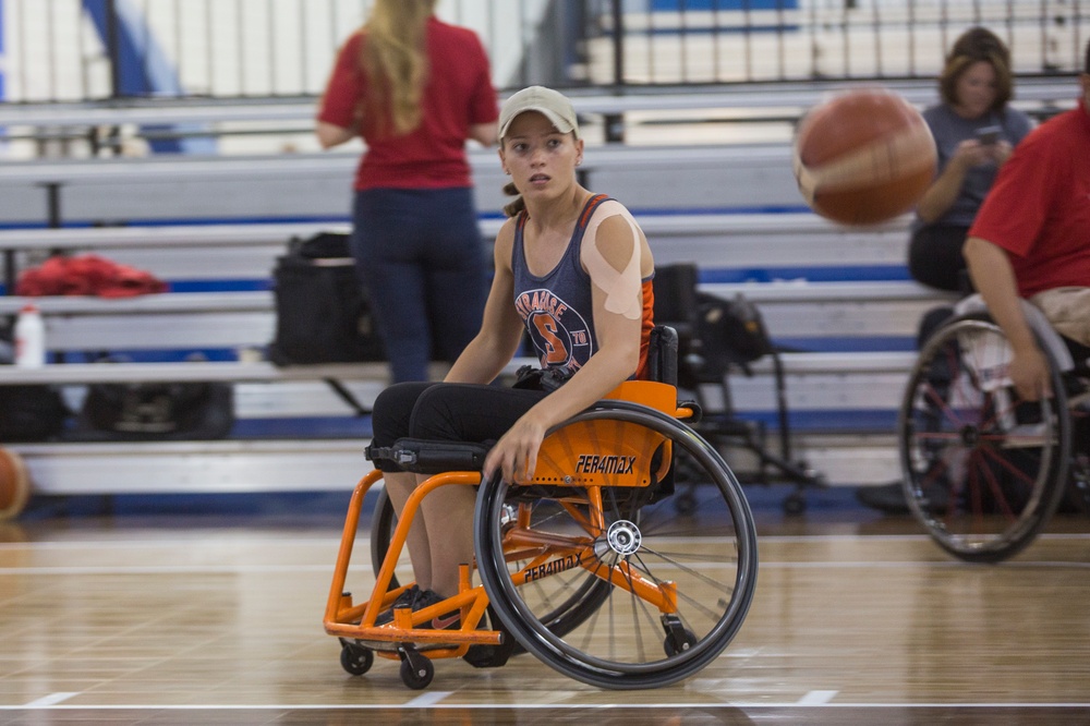 2018 Warrior Games Wheelchair Basketball Practice