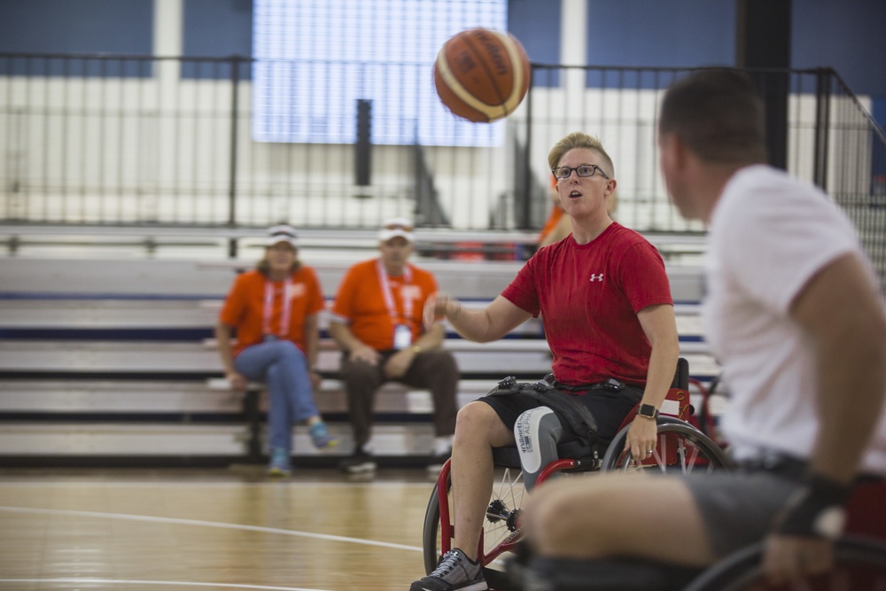 2018 Warrior Games Wheelchair Basketball Practice