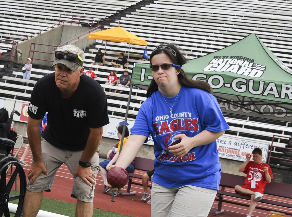 W.Va. Army, Air Guard volunteer with Special Olympics West Virginia