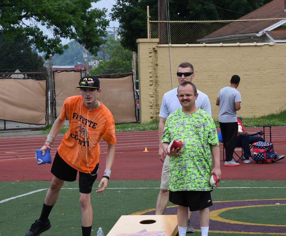 W.Va. Army, Air Guard volunteer with Special Olympics West Virginia