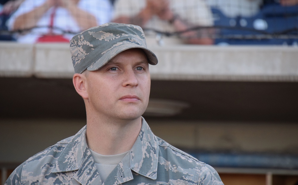 Members of the Nevada Air National Guard Attend Aces Military Appreciation Night