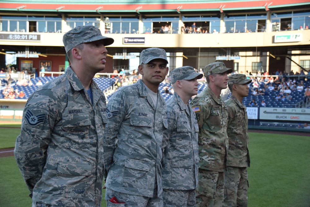 Nevada Air National Guard Members Attend Aces Military Appreciation Night