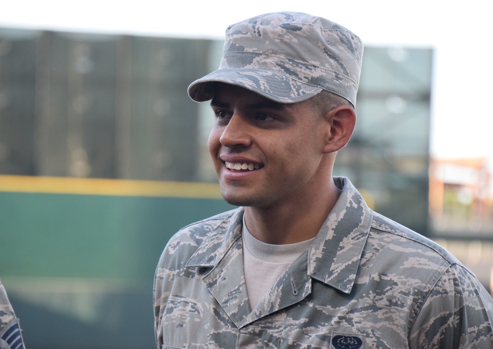 Members from the Nevada Air National Guard Attend Reno Aces Military Appreciaiton Night