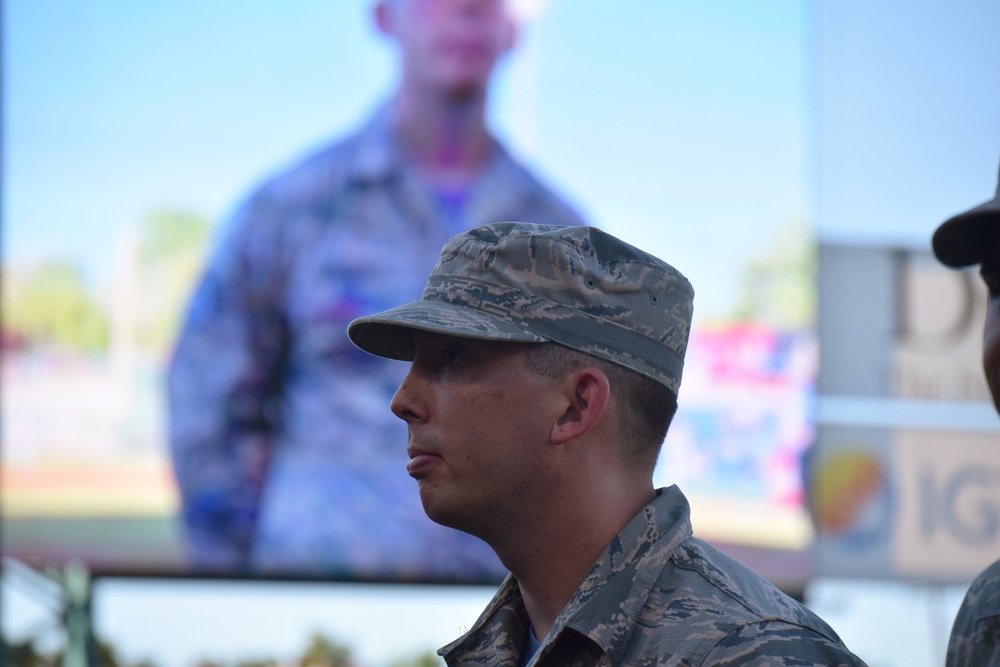 Nevada Air National Guard Members Attend Reno Aces Military Appreciation Night