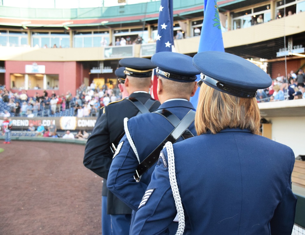 Nevada Air National Guard Members Attend Reno Aces Military Appreciation Night