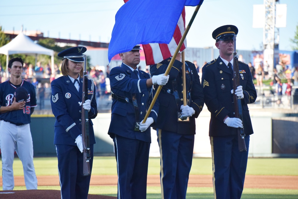 Nevada AIr National Guard Members Attend Reno Aces Military Appreciation Night