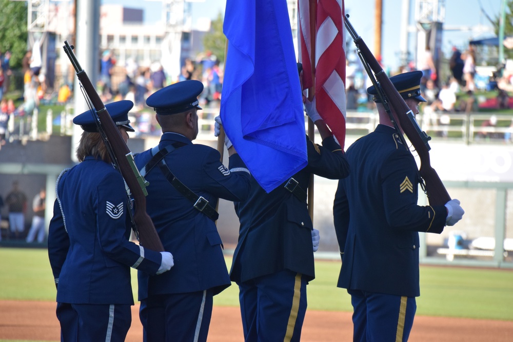 Nevada Air National Guard Members Attend Reno Aces Military Appreciation Night