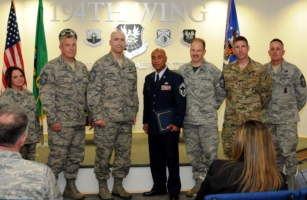 Washington Air Guard and 194th Wing senior enlisted leaders