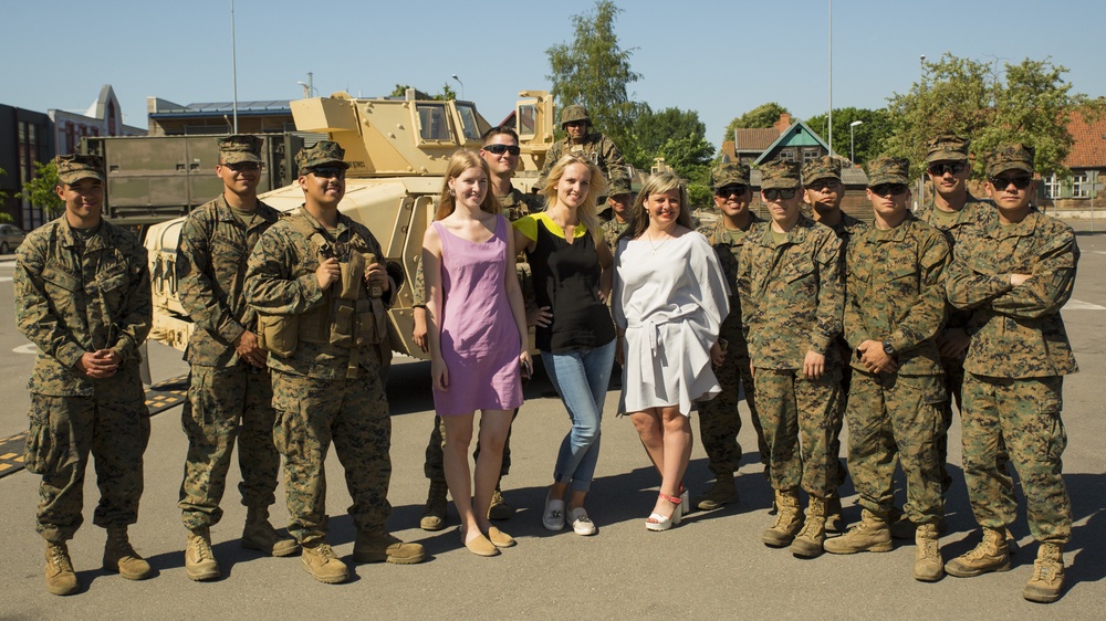 4th LAR Marines Interact With Latvian Locals During Exercise Saber Strike 18