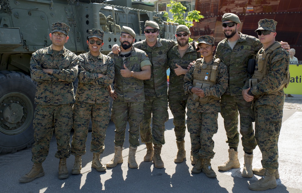 4th LAR Marines Interact With Latvian Locals During Exercise Saber Strike 18