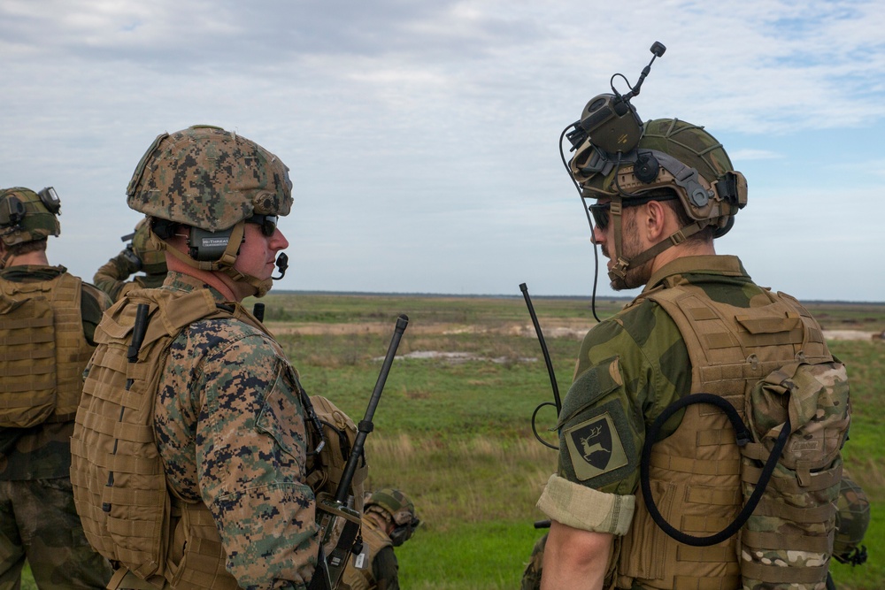 Bringing the thunder; U.S. Marines with II Marine Expeditionary Force Information Group participate in a live fire demonstration during exercise Burmese Chase
