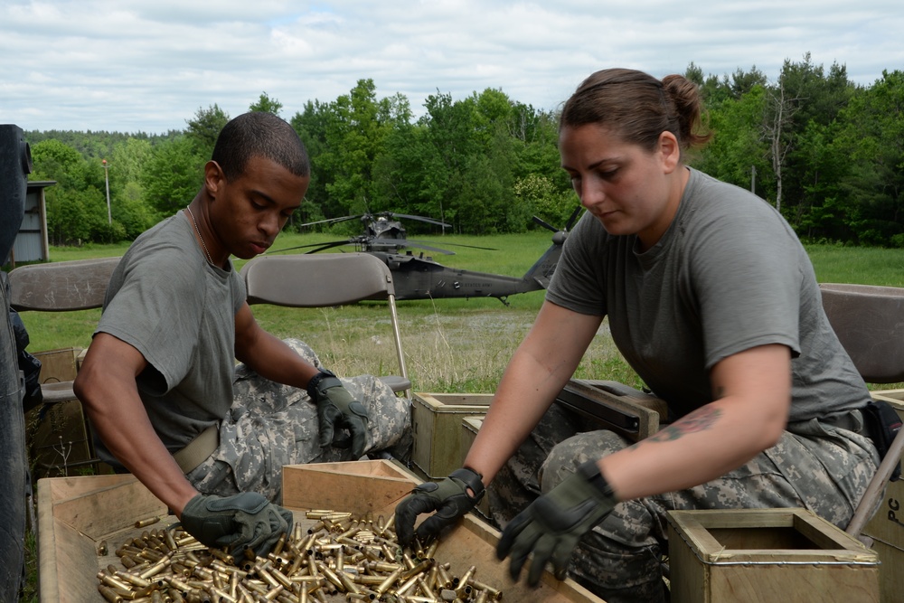 Soldiers from the 3-142 conduct Aerial Gunnery Training
