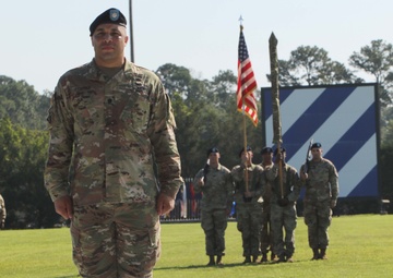 The “Black Diamond” Battalion cases colors in preparation for deployment