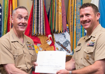 CJCS Gen. Dunford Recognizes NPS Grad