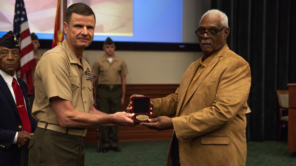 Congressional Gold Medal presented posthumously to Montford Point Marine family