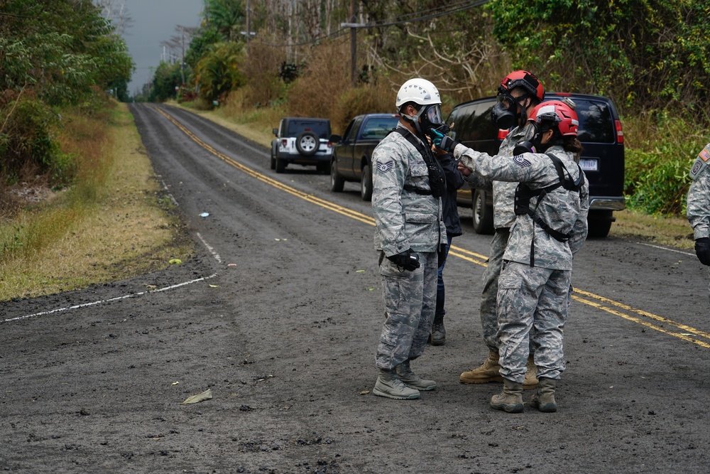 Hawaii Air National Guard Lava Efforts.