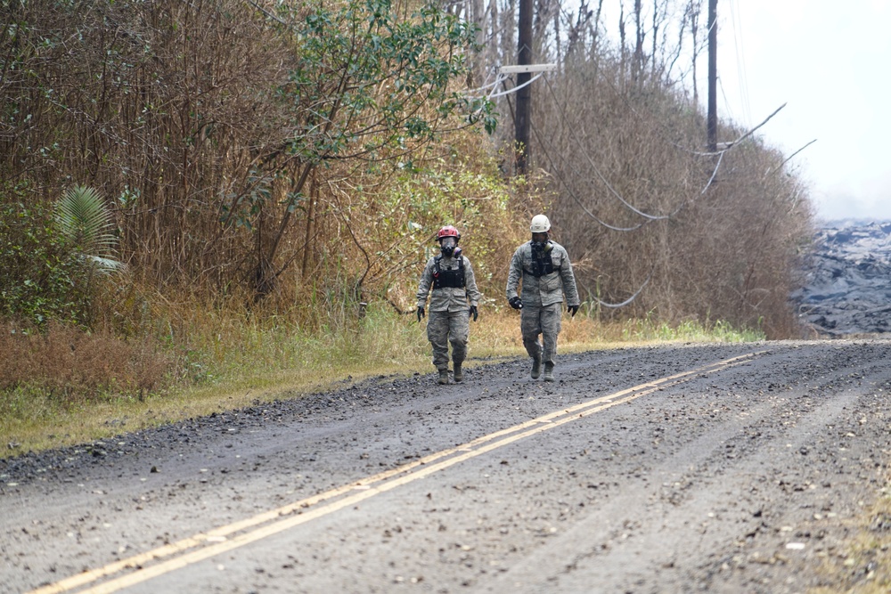 Hawaii Air National Guard Lava Efforts.