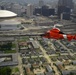 Coast Guard aircrew flies over New Orleans