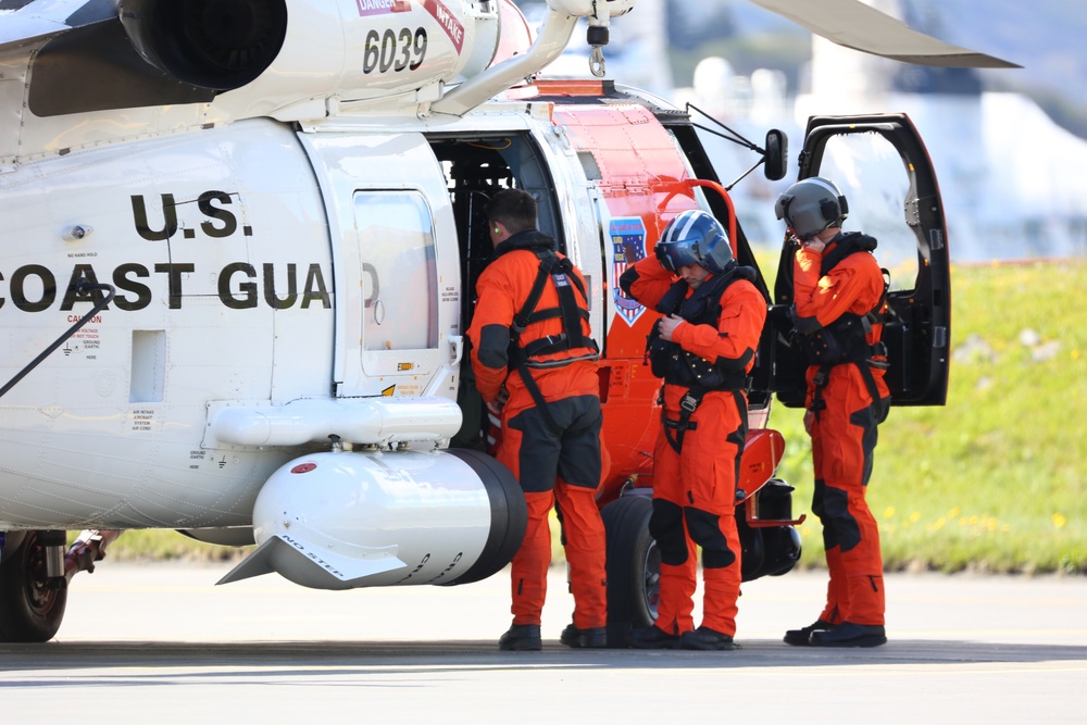 Coast Guard Air Station Kodiak aircrew conducts safety checks