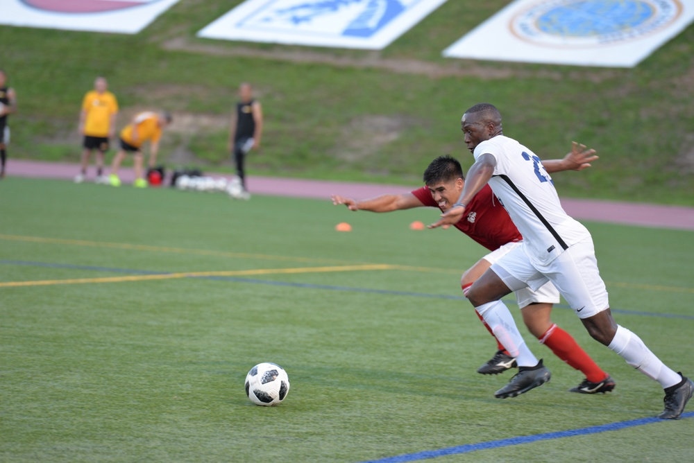 Navy and Marine Corps Teams Battle in Soccer Championship