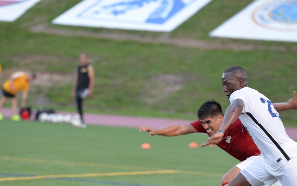 Navy and Marine Corps Teams Battle in Soccer Championship