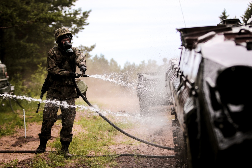 Saber Strike 18: Polish Soldiers Conduct CBRN Exercise