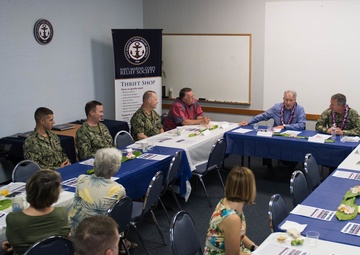 Retired Navy Adm. Steve Abbot Visits Pearl Harbor Navy-Marine Corps Relief Society